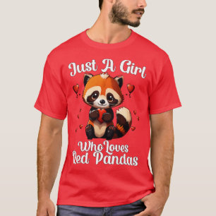 Just A Girl Who Loves Red Pandas Tee Women Girl Wi