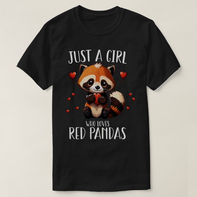 Just A Girl Who Loves Red Pandas Tee Women Girl Wi (Design Front)