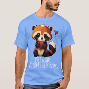 Just A Girl Who Loves Red Pandas Tee Women Girl Wi