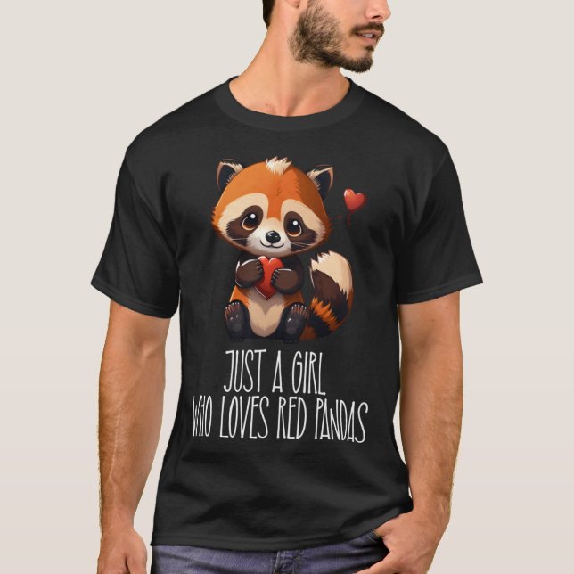 Just A Girl Who Loves Red Pandas Women Girl Wife T-Shirt (Front)
