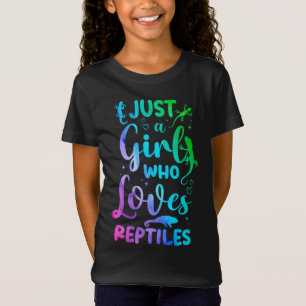 Just A Girl Who Loves Reptiles Lizard Watercolor T-Shirt