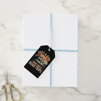 Just A Girl Who Loves Road Trips Gift Tags