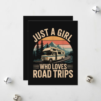 Just A Girl Who Loves Road Trips Holiday Card