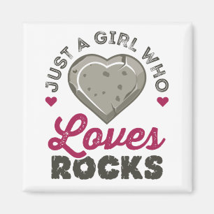 Just a Girl Who Loves Rocks Geology Geologist Magnet