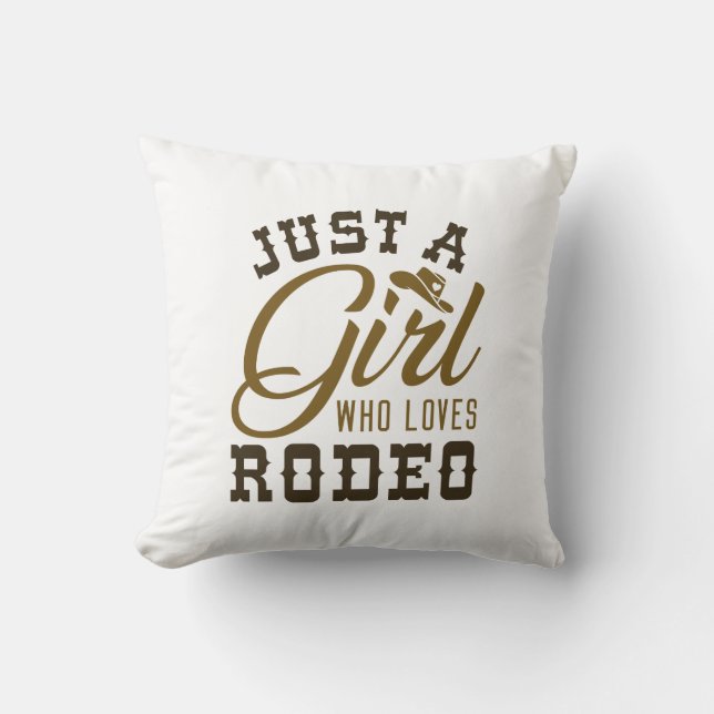 Just A Girl Who Loves Rodeo Cushion (Front)