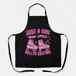 Just A Girl Who Loves Roller Skating Apron