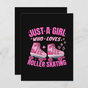 Just A Girl Who Loves Roller Skating Enclosure Card