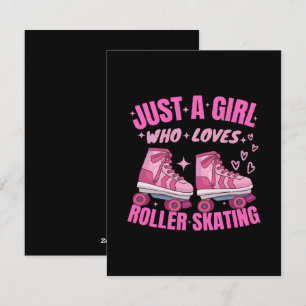 Just A Girl Who Loves Roller Skating Holiday Card