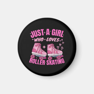 Just A Girl Who Loves Roller Skating Magnet
