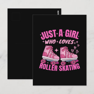 Just A Girl Who Loves Roller Skating Postcard