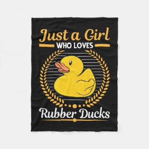 Just A Girl Who Loves Rubber Duck Fleece Blanket