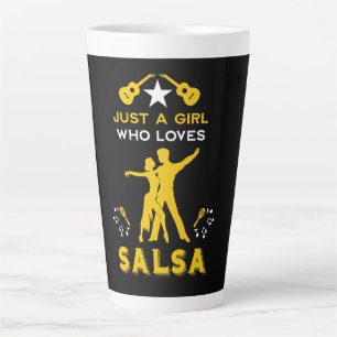 Just A Girl Who Loves Salsa Dance Latte Mug