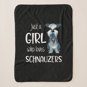 just a girl who loves schnauzers dog _ schnauzer sherpa blanket
