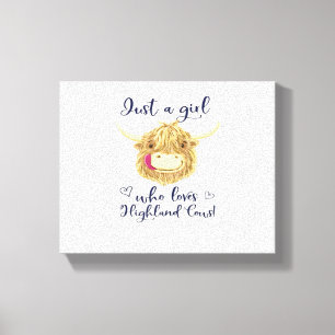 Just A Girl Who Loves Scottish Highland Cows Class Canvas Print