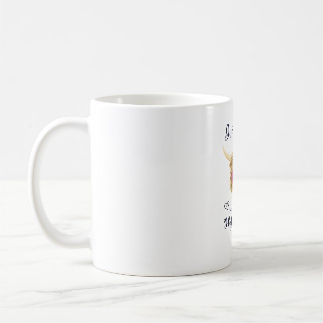 Just A Girl Who Loves Scottish Highland Cows Class Coffee Mug (Left)