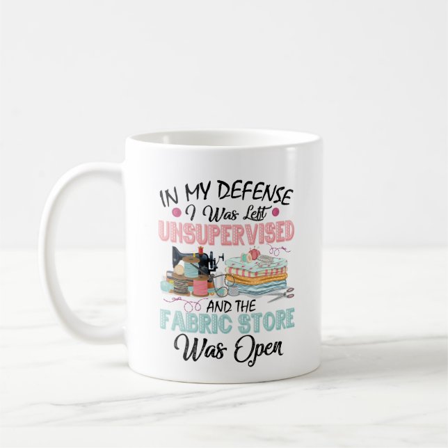 Just A Girl Who Loves Sewing  Gift Coffee Mug (Left)