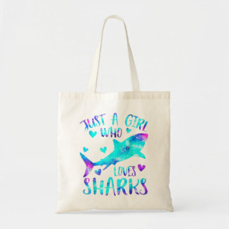 Just a Girl Who Loves Sharks Galaxy Shark Lover Gi Tote Bag