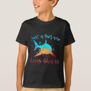 Just A Girl Who Loves Sharks Great White Shark Lov T-Shirt