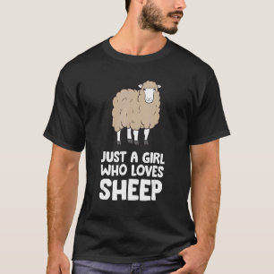 Just a Girl Who Loves Sheep Sheep Farm Animal T-Shirt