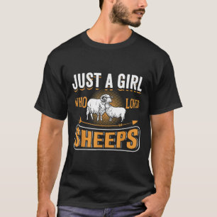 Just A Girl Who Loves Sheeps Funny Sheep Lover T-Shirt