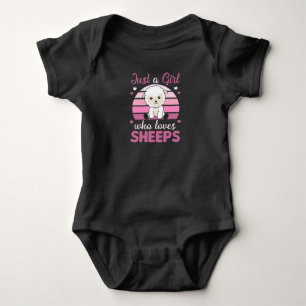 Just A Girl Who Loves Sheeps - Sweet Sheep Baby Bodysuit