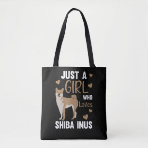 Just A Girl Who Loves Shiba Inus Cute Dog Tote Bag