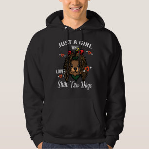 Just A Girl Who Loves Shih Tzu Dogs Hoodie