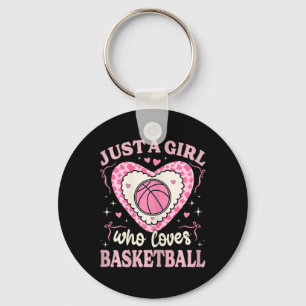 Just A Girl Who Loves Sketll Cow Print Girls Sketl Key Ring