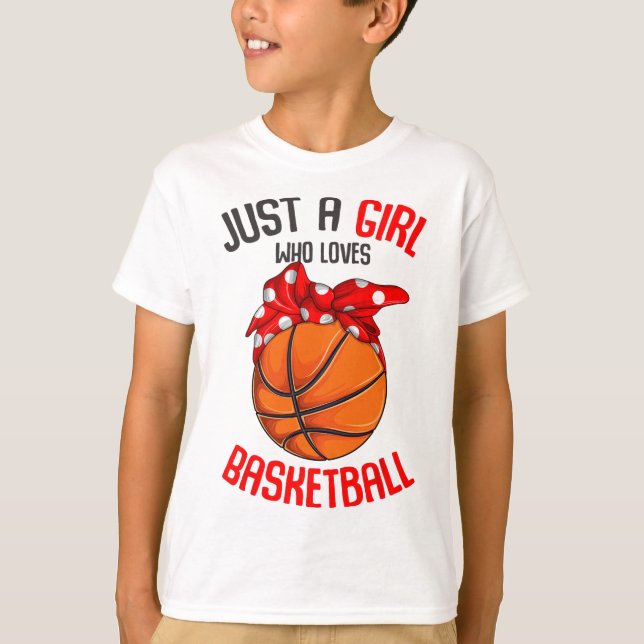 Just A Girl Who Loves Sketll Girl Kids Girls  T-Shirt (Front)