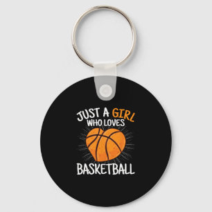 Just A Girl Who Loves Sketll Merch Girls Kids Key Ring