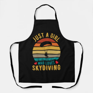 just a girl who loves skydiving apron