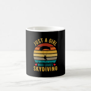 just a girl who loves skydiving coffee mug