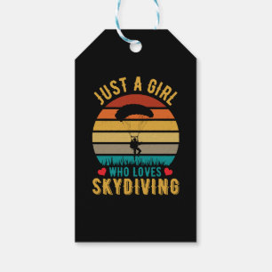 just a girl who loves skydiving gift tags