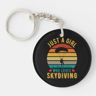 just a girl who loves skydiving key ring