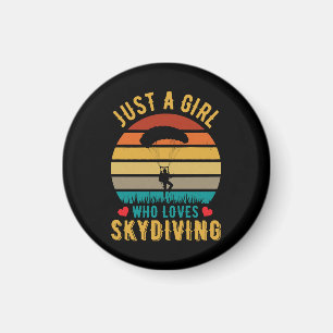just a girl who loves skydiving magnet