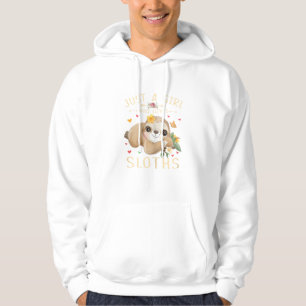 Just A Girl Who Loves Sloths Cute Sloth Lover Girl Hoodie