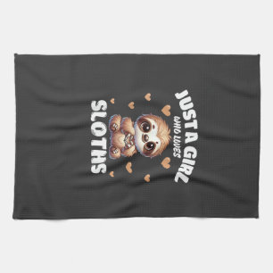 Just A Girl Who Loves Sloths, Cute Sloth Lovers T- Tea Towel