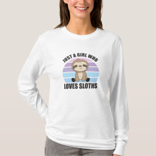Just A Girl Who Loves Sloth's Sweet Animals T-Shirt