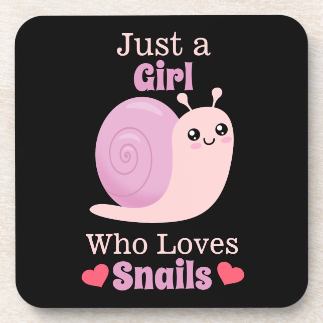 Just A Girl Who Loves Snails Coaster (Front)