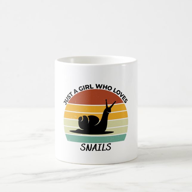 Just a girl who loves snails coffee mug (Center)