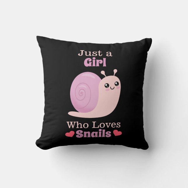 Just A Girl Who Loves Snails Cushion (Front)