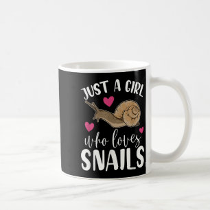 Just A Girl Who Loves Snails Funny Quote Cute Snai Coffee Mug