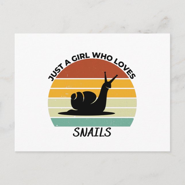 Just a girl who loves snails postcard (Front)