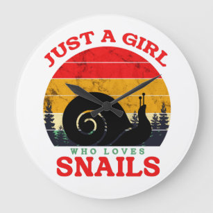 Just A girl Who Loves Snails Wall Clock