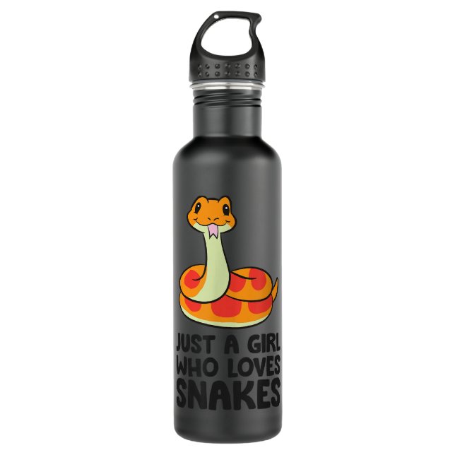 Just a Girl Who Loves Snakes 710 Ml Water Bottle (Front)