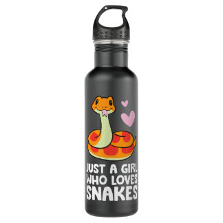 Just a Girl Who Loves Snakes Cute Snake 710 Ml Water Bottle