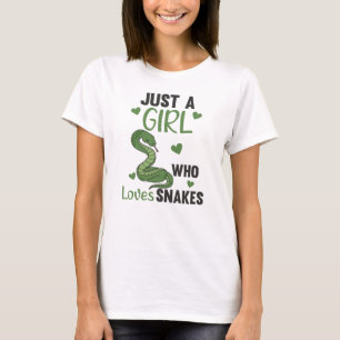 Just a girl who loves snakes cute snake for girls T-Shirt