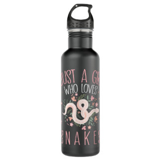 just a Girl Who Loves Snakes Cute Snake Themed Lov 710 Ml Water Bottle