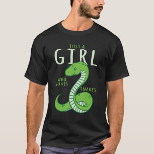 Just a Girl Who Loves Snakes Cute Snake Themed Lov T-Shirt