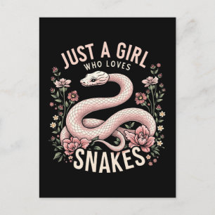 Just A Girl Who Loves Snakes Postcard